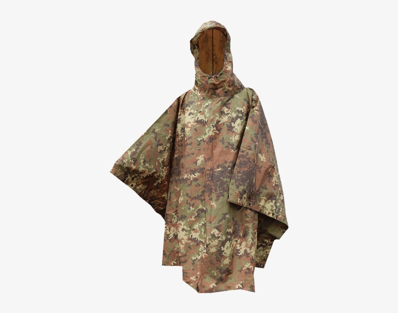 Italian Military Vegetato Poncho - Mil-tec Waterproof Poncho Ripstop, transparent png download