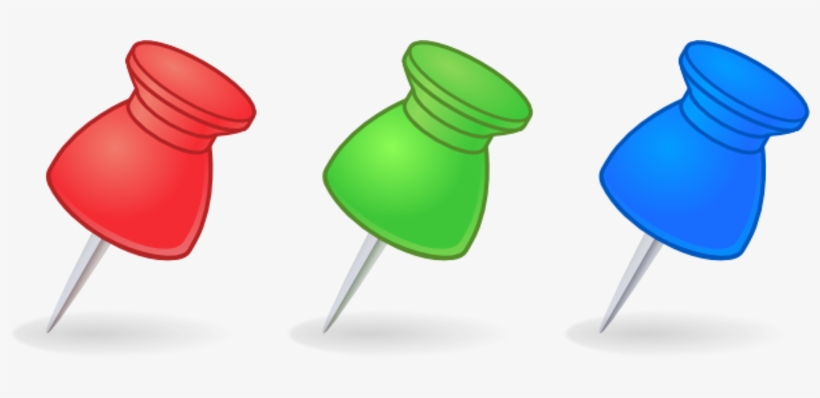 Thumb Tacks Png - Colored Pins Png, transparent png download