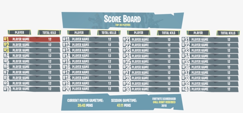 For Another Players - Scoreboard, transparent png download