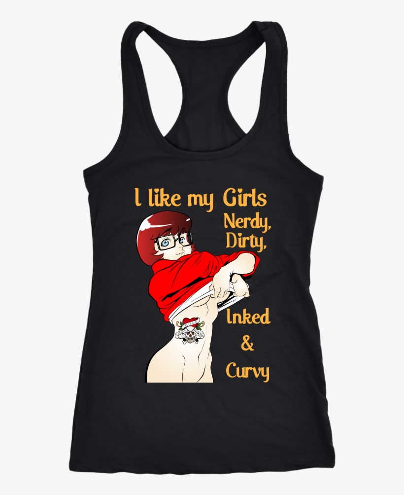 Nerdy Dirty Inked And Curvy Fitness Workout Velma Racerback - Saw Mommy Kissing Uncle Jaime, transparent png download