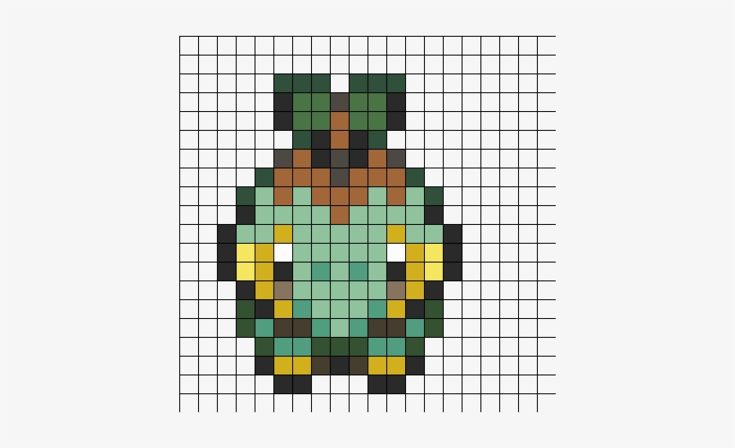 Turtwig Overworld Sprite Perler Bead Pattern / Bead - Gingerbread Pixel Art Minecraft, transparent png download