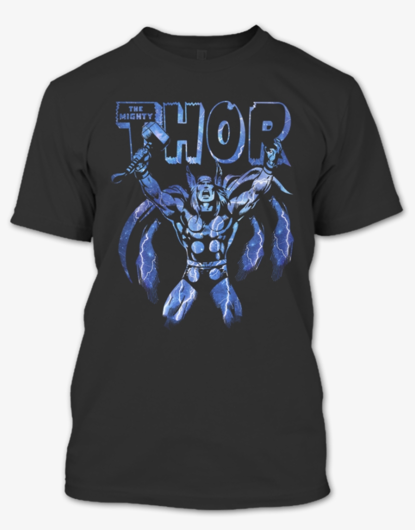 A Black T-shirt With The Shopify Logo - Thor Super Hero T Shirts, transparent png download