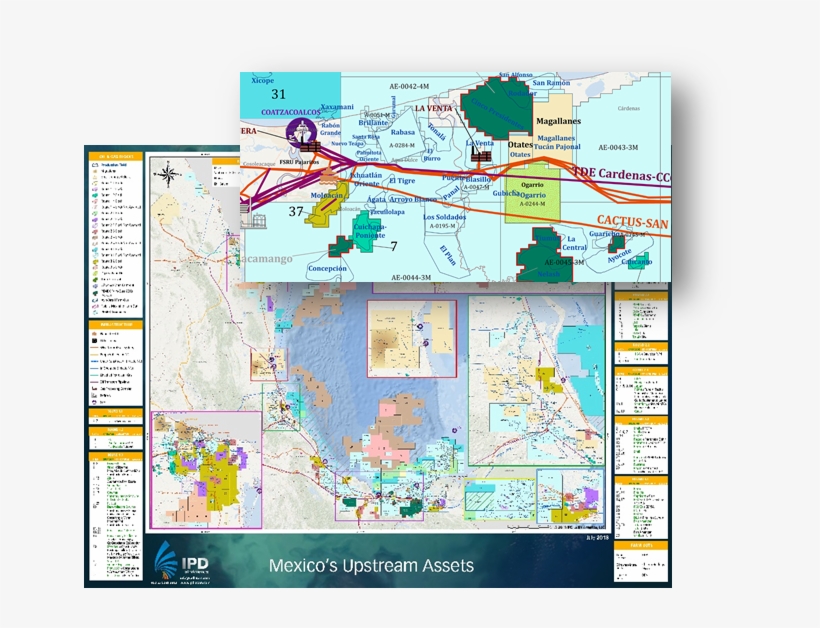 Ipd Latin America Mexico Oil & Gas Maps - Mexico, transparent png download