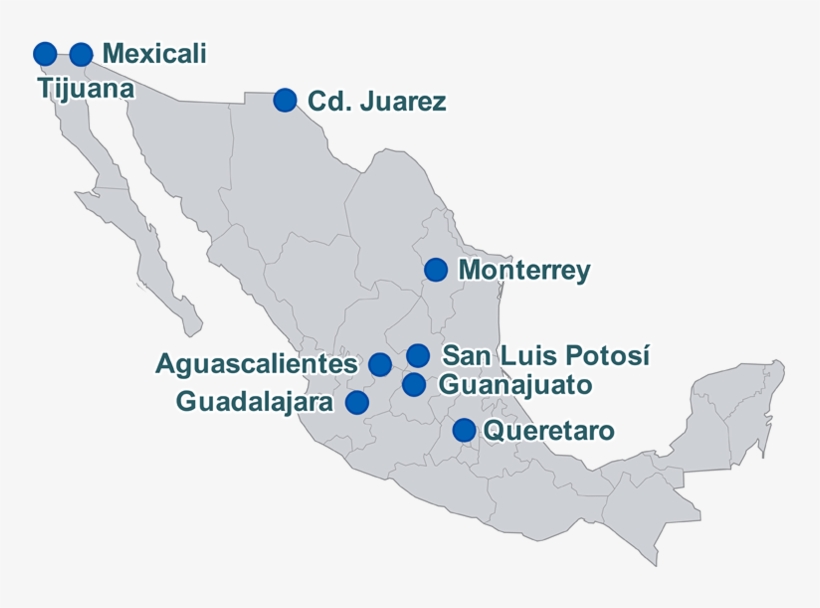Manufacturing In Mexico Locations - Oaxaca Map, transparent png download