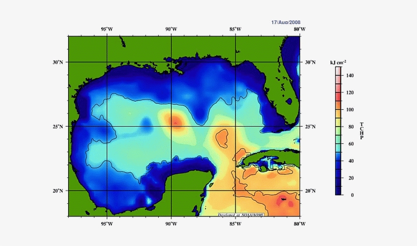 Gulf Of Mexico Txhp - Mixed Layer Depth Map Gulf Of Mexico, transparent png download