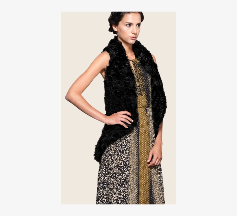 Beatriz Rabbit Fur Vest - Vest, transparent png download