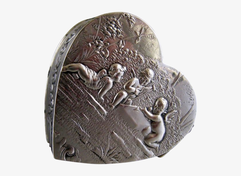 Antique 800 Silver Trinket Pill Box C - Artifact, transparent png download