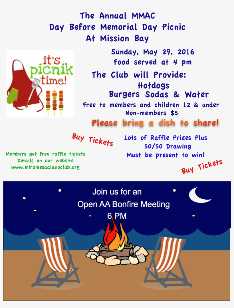 2016 Memorial Weekend Picnic - Picnic Clip Art, transparent png download