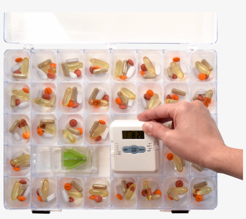 Ez View Complete Monthly Pill Organizer With Removable - Ez View Complete Monthly Pill Organiser With Removable, transparent png download