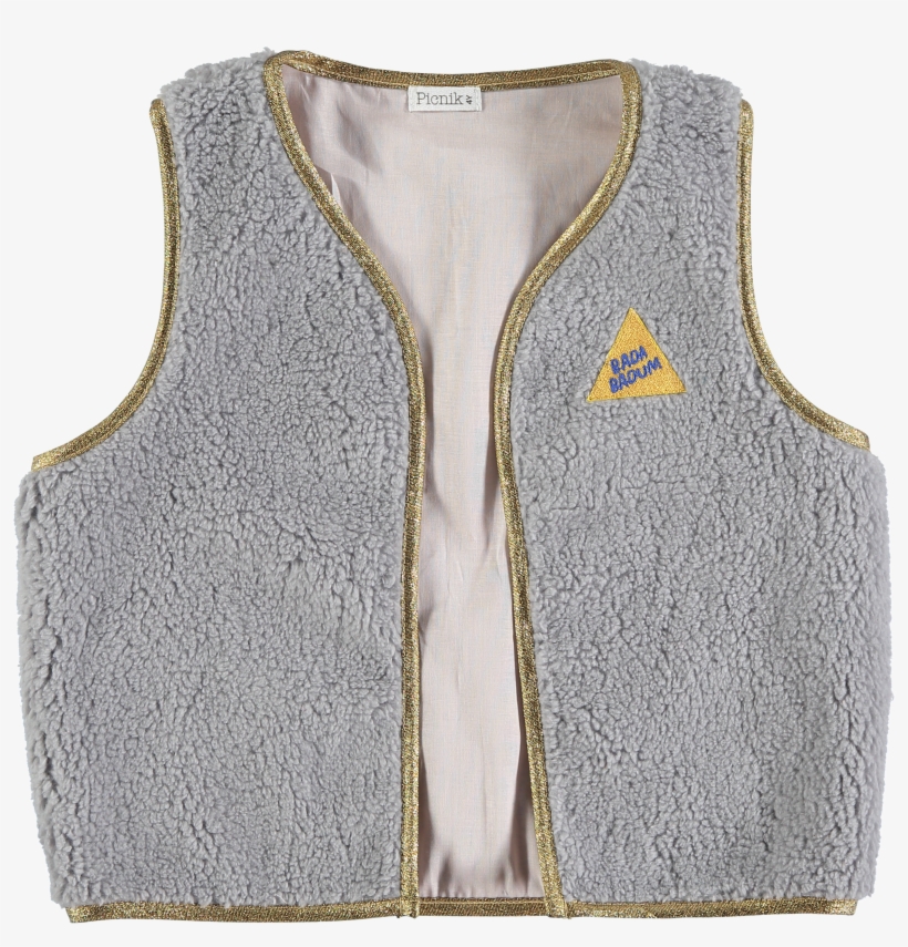 Picnik Grey Fur Vest - Vest, transparent png download