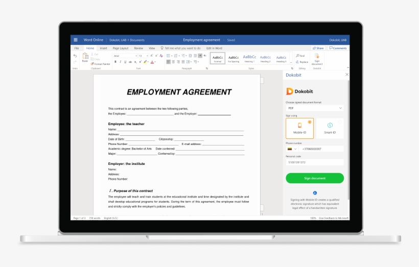 Document Signing Via Add In Works The Same Way As E - Centos 7 Plesk Onyx, transparent png download