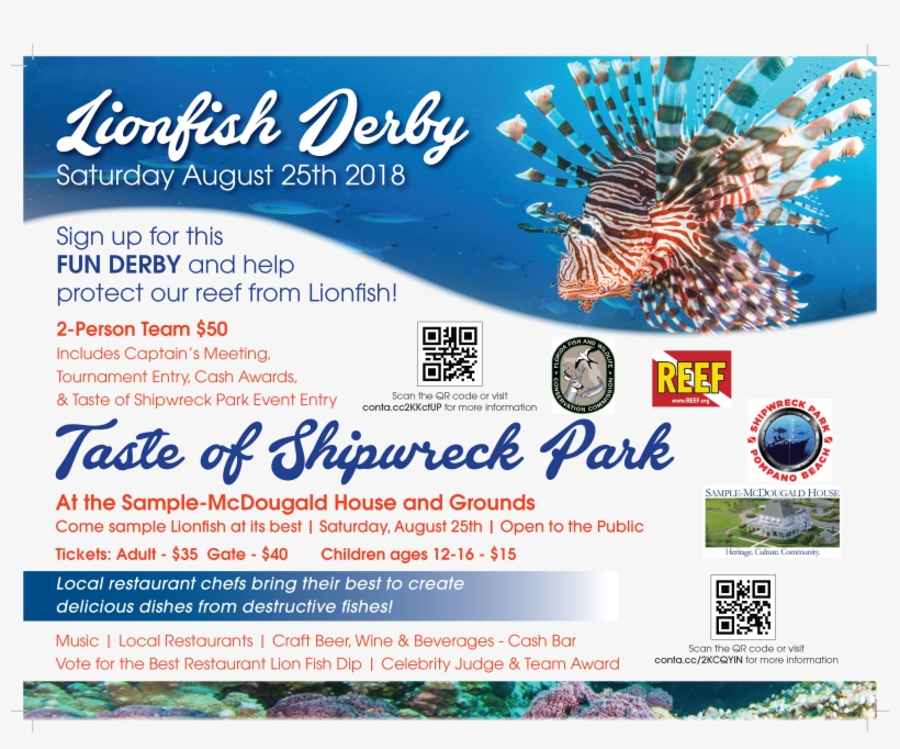 1st Annual Pompano Lionfish - Online Advertising, transparent png download