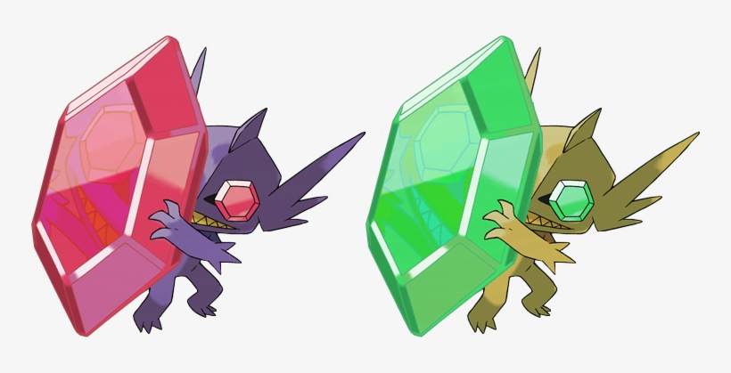 A Partir De Pokémon Rubí Omega Y Pokémon Zafiro Alfa - Pokemon Shiny Mega Sableye, transparent png download