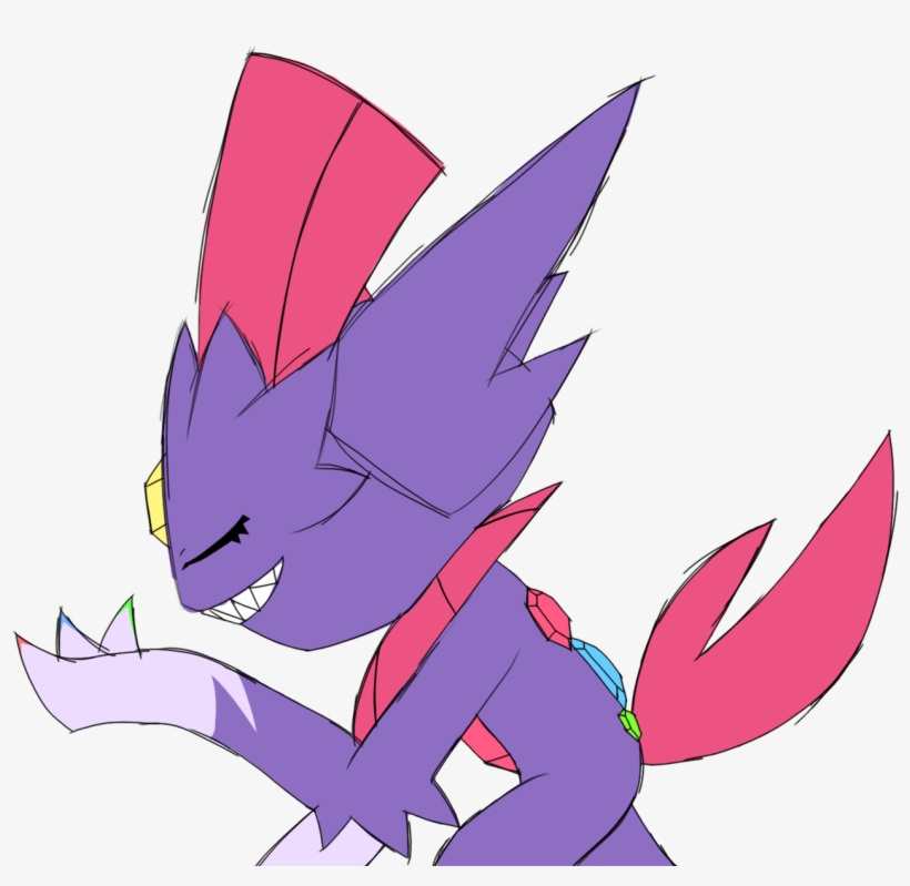 Pokemon Sableye Weavile Fusion Sketch Weavileye Idk - Portable Network Graphics, transparent png download