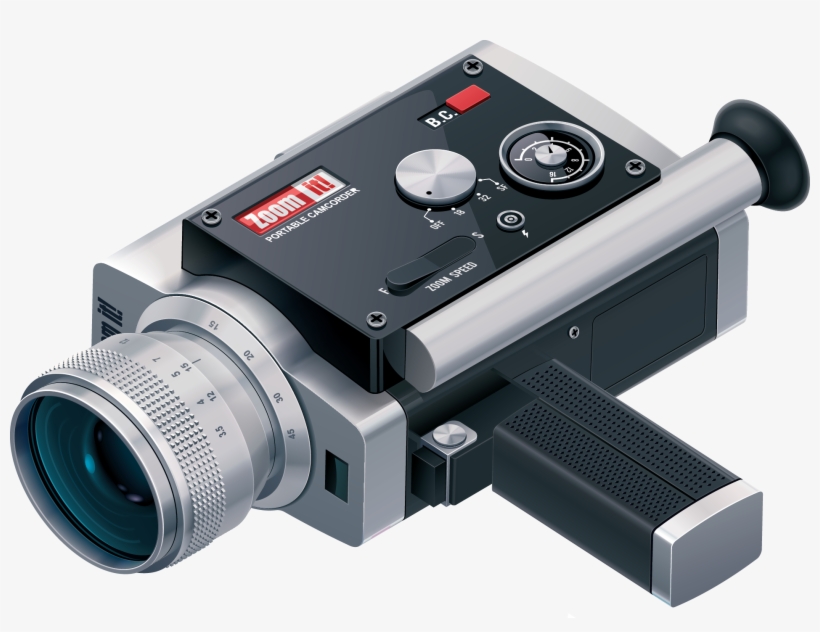 Retro Movie Camera Icon - Retro Camcorder, transparent png download