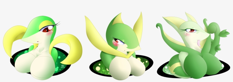 Snivy Line Busts, transparent png download