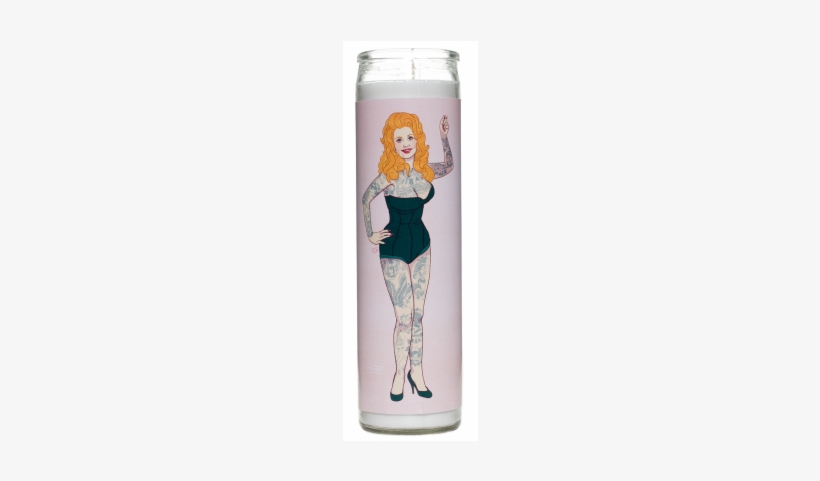 Little Sister Tattooed Dolly Parton 7 Day Altar Candle - Water Bottle, transparent png download