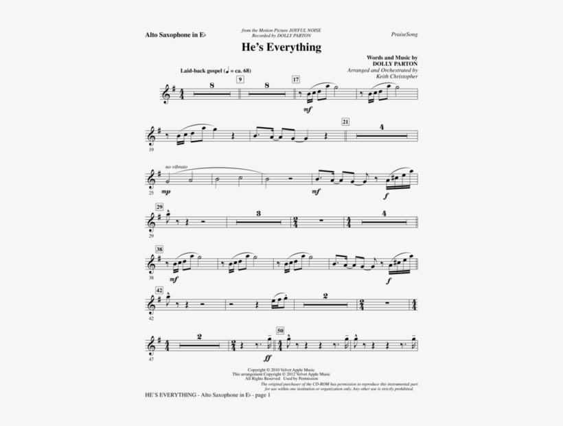 He's Everything - Alto Sax, transparent png download