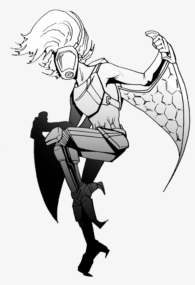 [oc] Friends And I Are Playing/making A Cyberpunk Reskin - Illustration, transparent png download