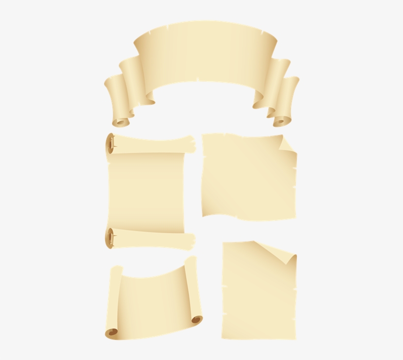 古代紙やクラフト紙でロールやブック < オールドペーパー < カテゴリ別一覧 - Scroll Paper Vector Flat, transparent png download
