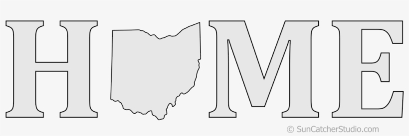 Ohio Home Stencil Pattern Shape State Stencil Clip - Pattern, transparent png download
