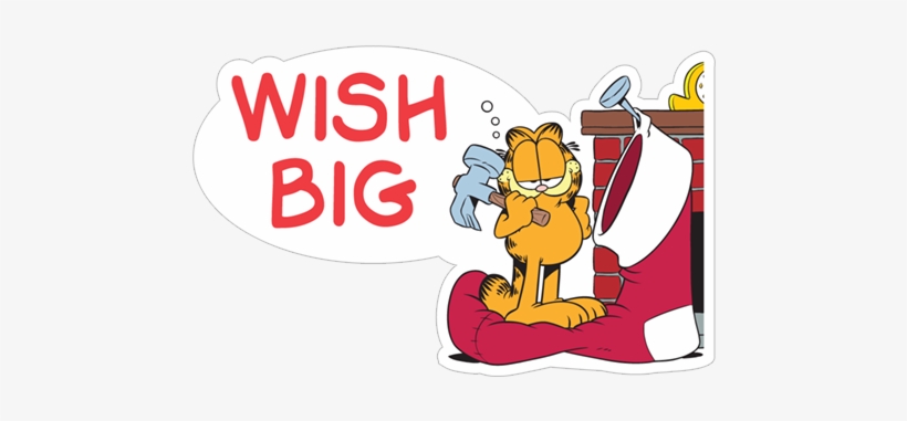 Wish Big - Garfield Face, transparent png download