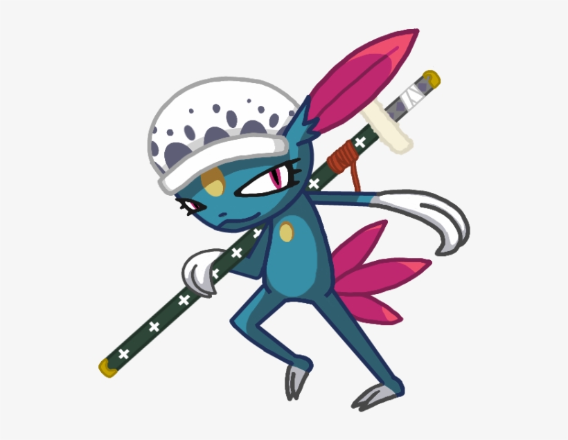 Sneasel Of Death Trafalgar Law By Cuttycommando On - One Piece Law As Pokemon, transparent png download