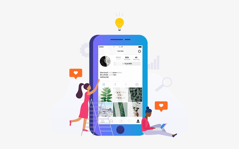 Buy Automatic Instagram Likes - Mobile Phone, transparent png download