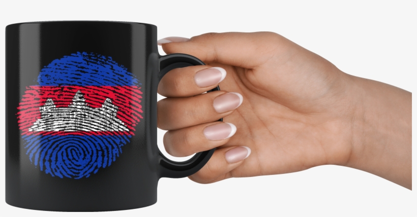 Cambodia Thumbprint Flag 11oz Mug - Mug, transparent png download