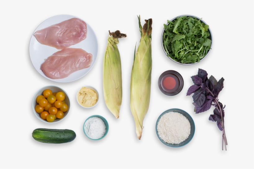 Chicken Milanese With Summer Corn, Tomato & Cucumber - Blueapron Oil Png, transparent png download