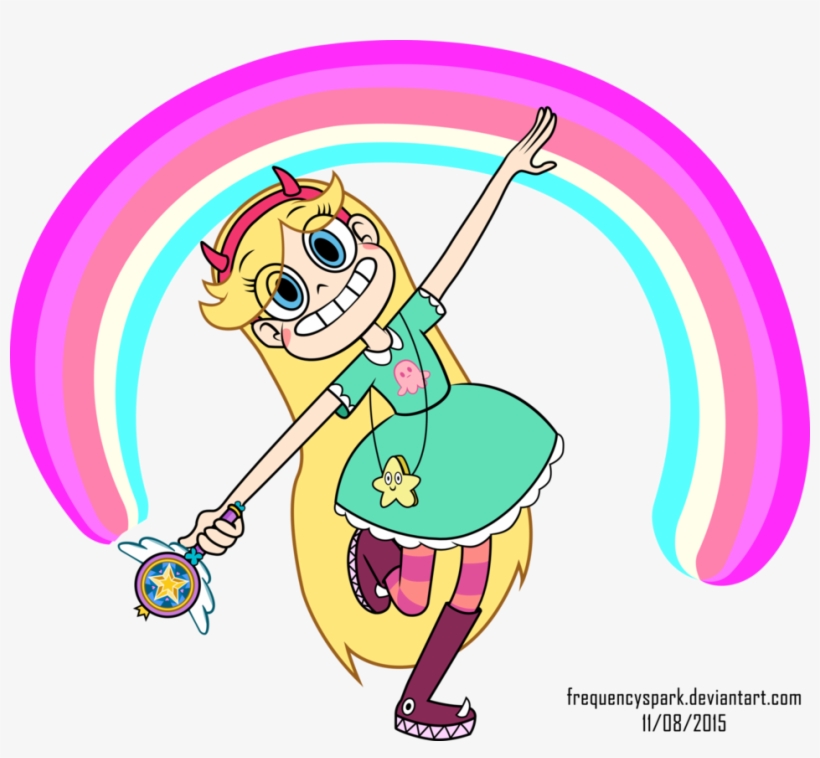 Star Butterfly Happy / Rainbow Vector By Sparxyz - Star Vs Las Fuerzas Del Mal, transparent png download