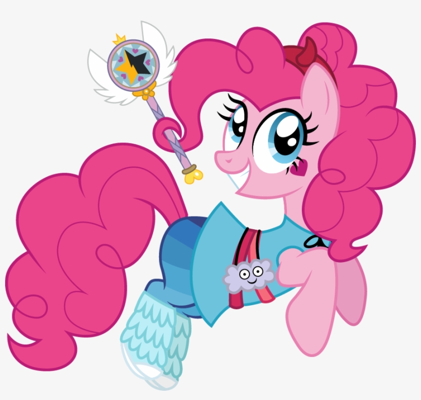 Cloudyglow, Clothes, Crossover, Disney, Earth Pony, - Star Butterfly And Pinkie Pie, transparent png download
