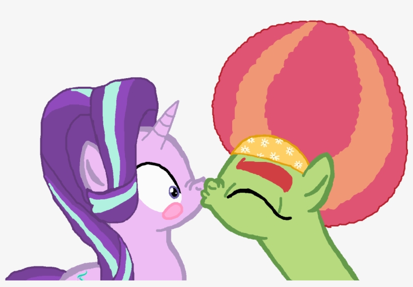 Afros Achtergrond Titled Starlight Glimmer With Afro - Rarity And Saffron Kissing By Ktd1993, transparent png download