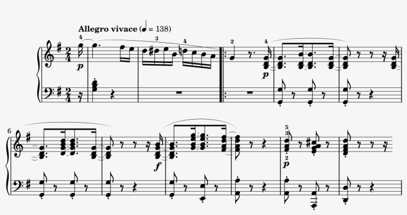 Open - Sonata 16 Beethoven, transparent png download