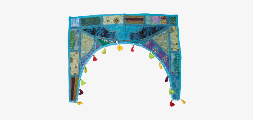 Handstitched Indian Patchwork Doorway Cover - Arch, transparent png download