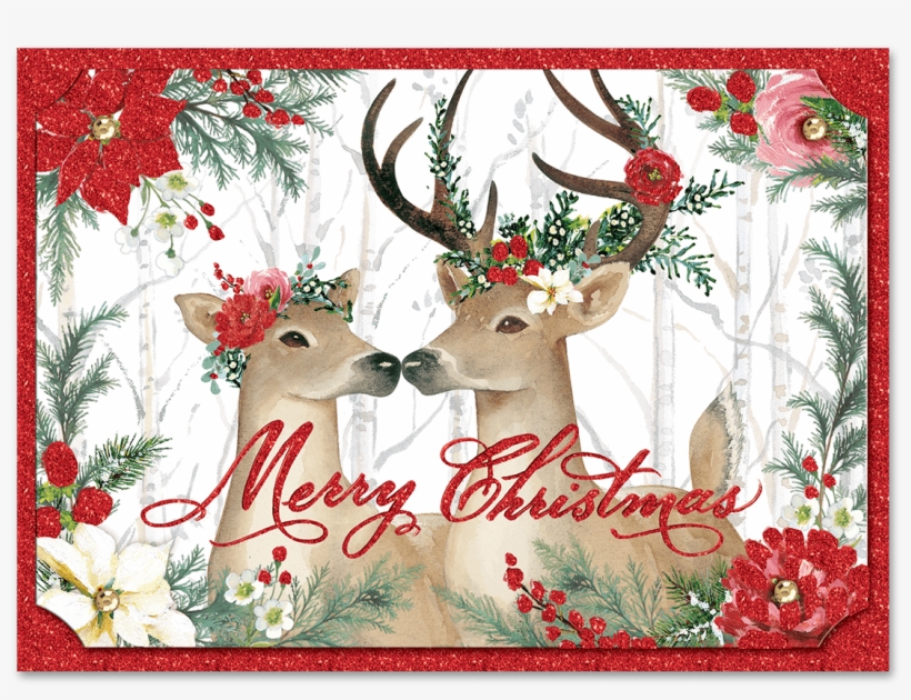 Deer Cheer Boxed Holiday Cards - Deer Cheer Christmas Cards, transparent png download