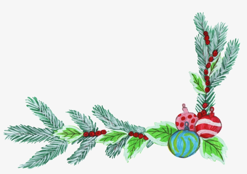6 Christmas Corner Decoration Png Transparent - Portable Network Graphics, transparent png download