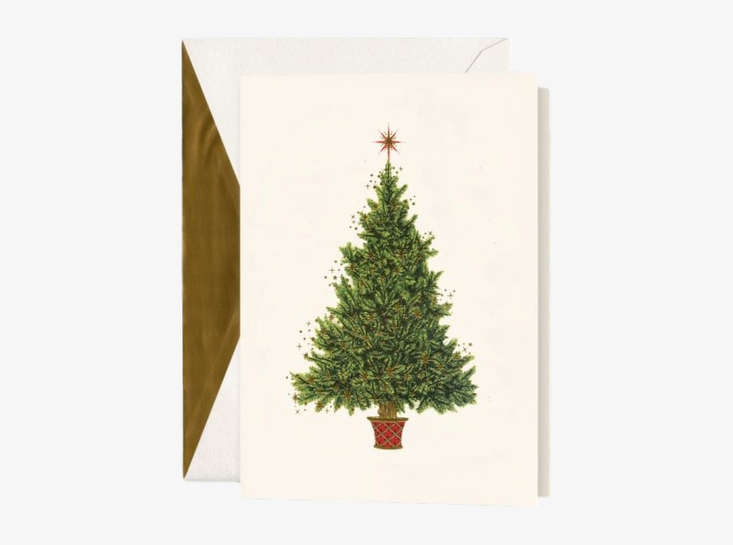 William Arthur Sparkling Christmas Tree Greeting Cards, transparent png download