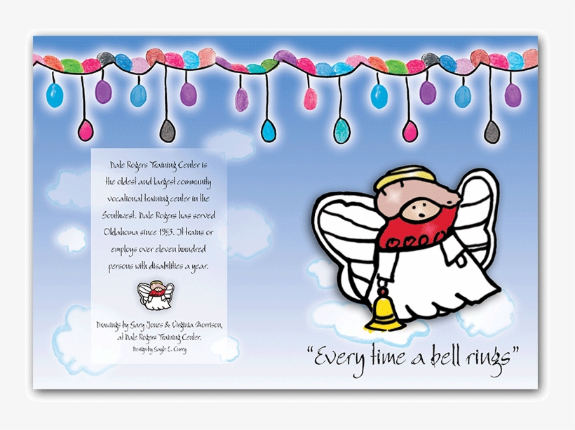 Outside Design Of Angel Holiday Card - Design, transparent png download