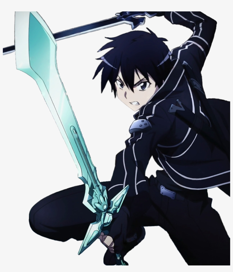 2 Renders De Kirito [sao] Y Akame [akame Ga Kill ] - Pokemon Anime Characters Team, transparent png download