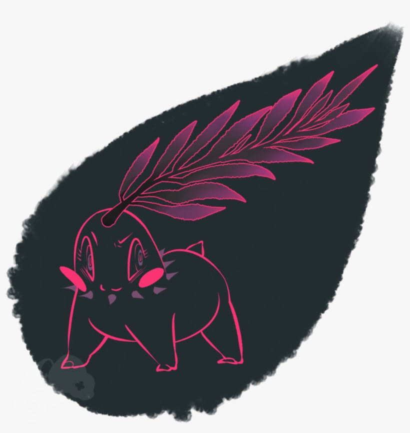 It's A Drawn In Pink On A Dark Green Background, But - Illustration, transparent png download