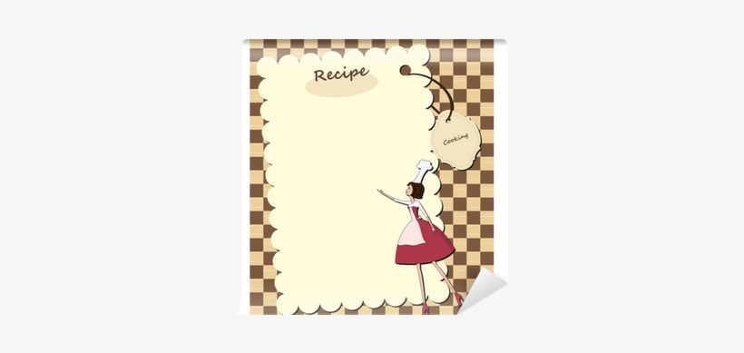 Blank Recipe Card With Chef Woman Wall Mural • Pixers® - Clip Art, transparent png download