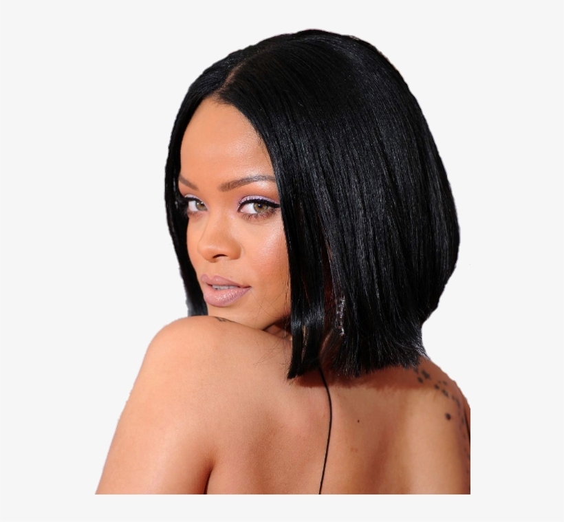 Rihanna Png - Rihanna Blunt Cut Bob, transparent png download