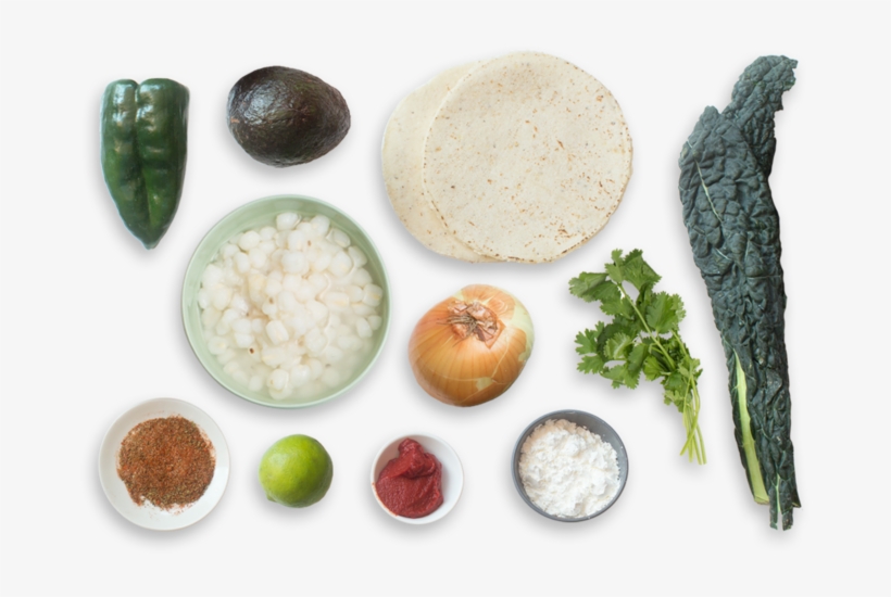 Hominy & Poblano Pepper Pozole With Avocado & Crispy - Hominy, transparent png download