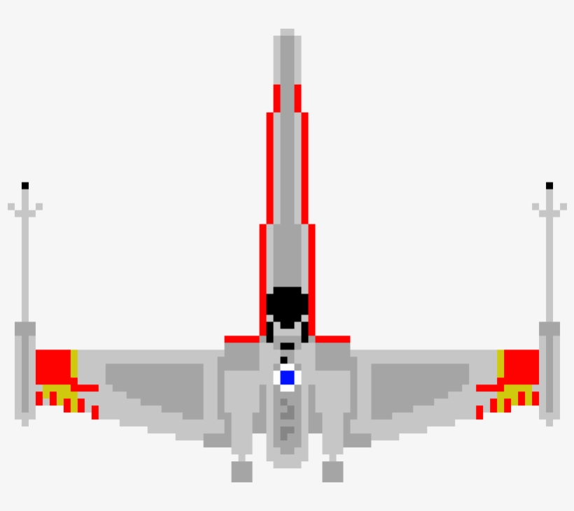 X-wing Red - X Wing Pixel Art, transparent png download
