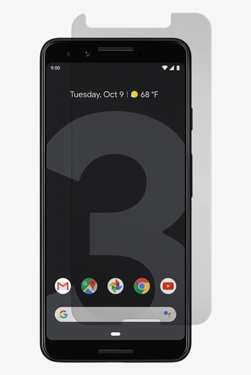 Google Pixel 3 Tempered Glass Screen Protector - Amzer Edge2edge Full Coverage Screen Protector Pack, transparent png download