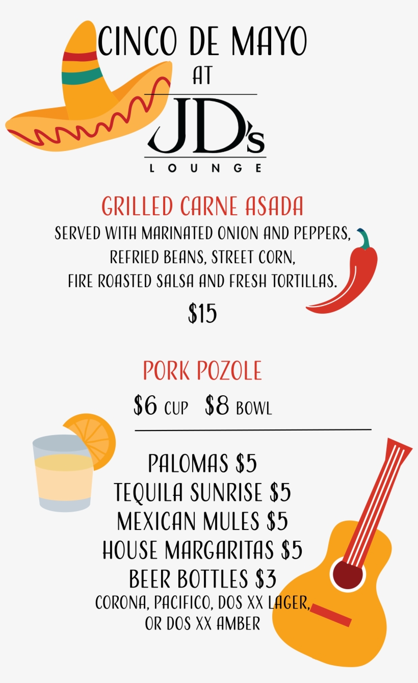 Enjoy An Unforgettable Cinco De Mayo At Jd's Lounge, transparent png download