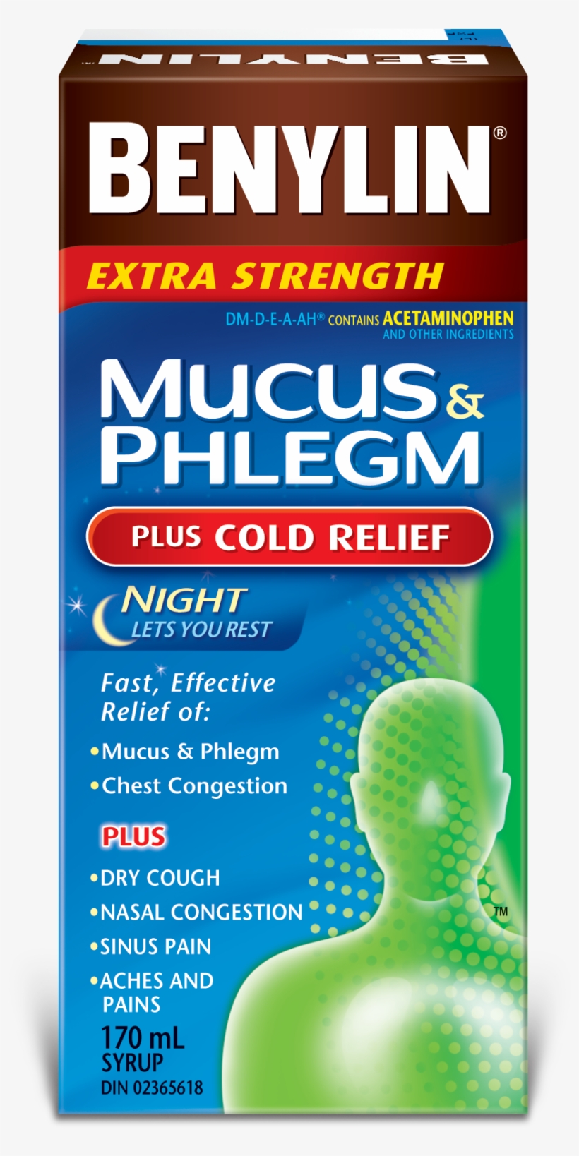 Benylin Mucus And Phlegm Night, transparent png download