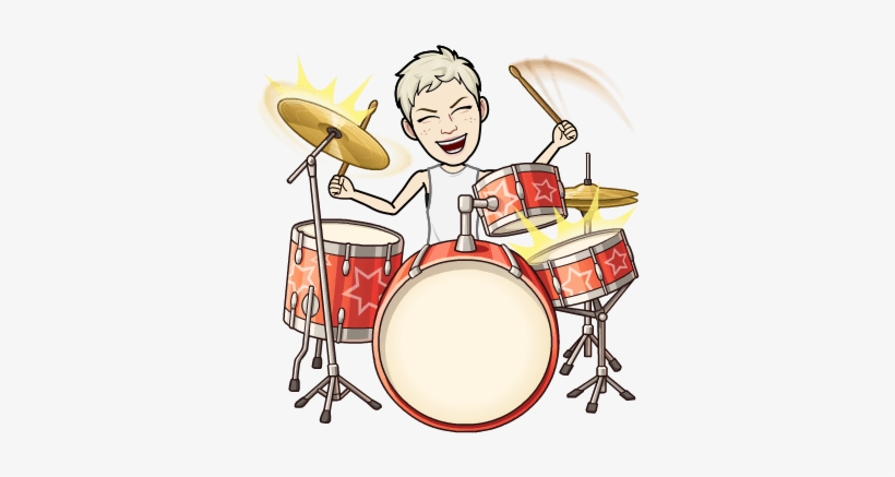 Emily Drumming Bitmoji - Drum Bitmoji, transparent png download