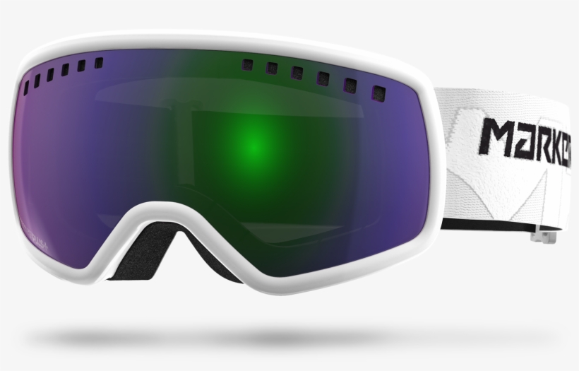 16 - 9 White - Marker Big Picture White/surround Mirror Ski Goggles, transparent png download